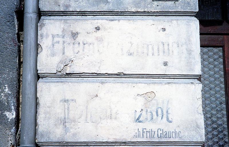 Annaberg-Buchholz, 9.4.1997.jpg - Fremdenzimmer. Telefon 2596, Inh. Fritz Glauche